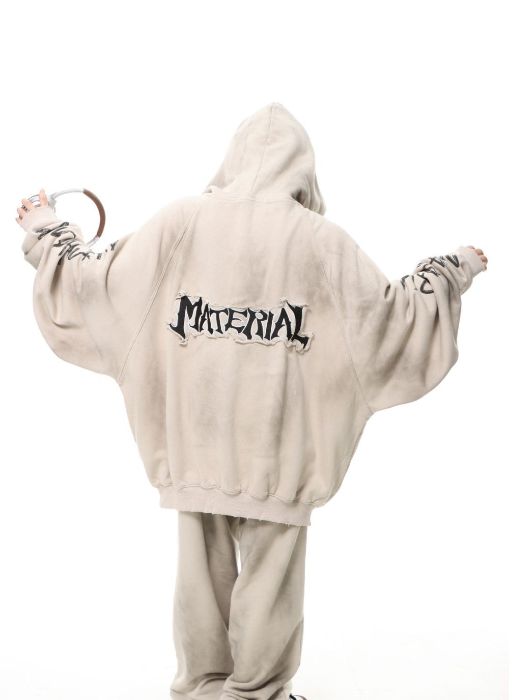 Meklis Manor Vintage distressed-style hoodie - Image 2