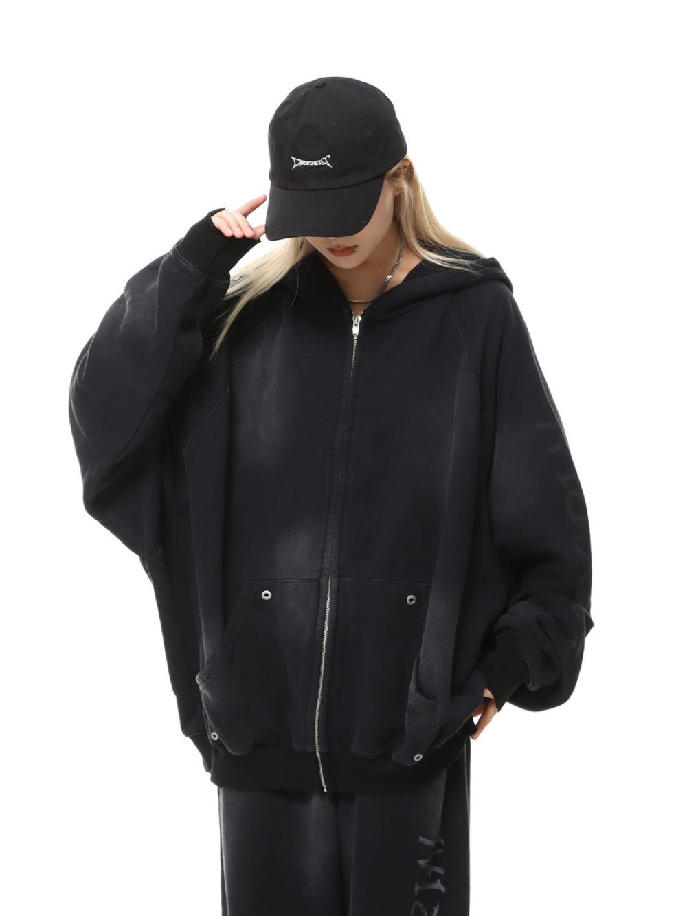 Meklis Manor Vintage distressed-style hoodie - Image 4